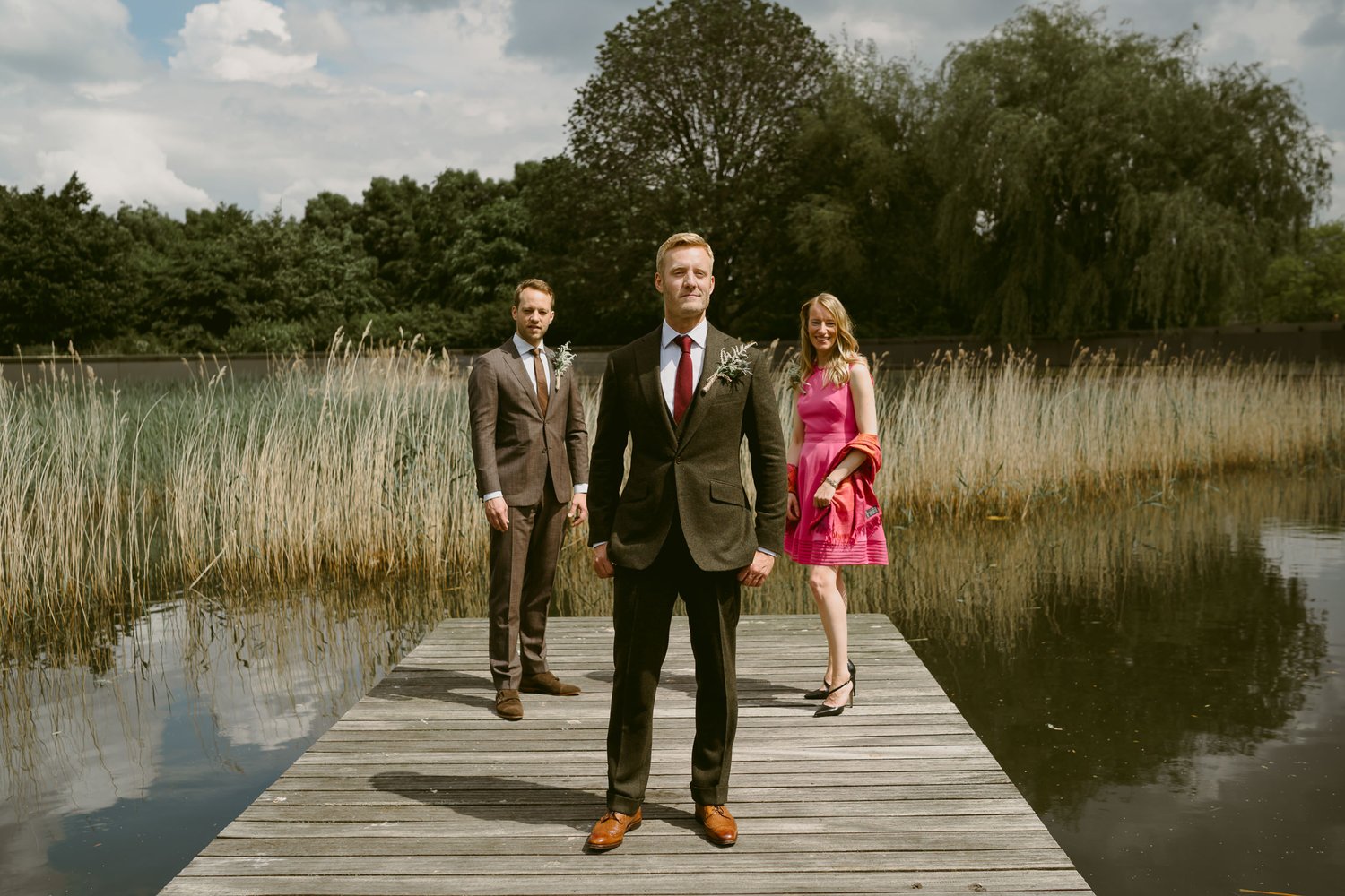 amsterdam wedding photography groom and bridesmaid