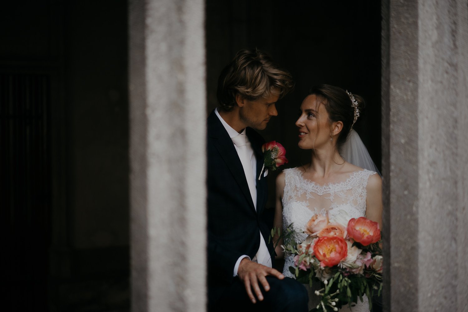utrecht wedding photography couple in the dom tower utrecht by mark hadden amsterdam wedding photographer