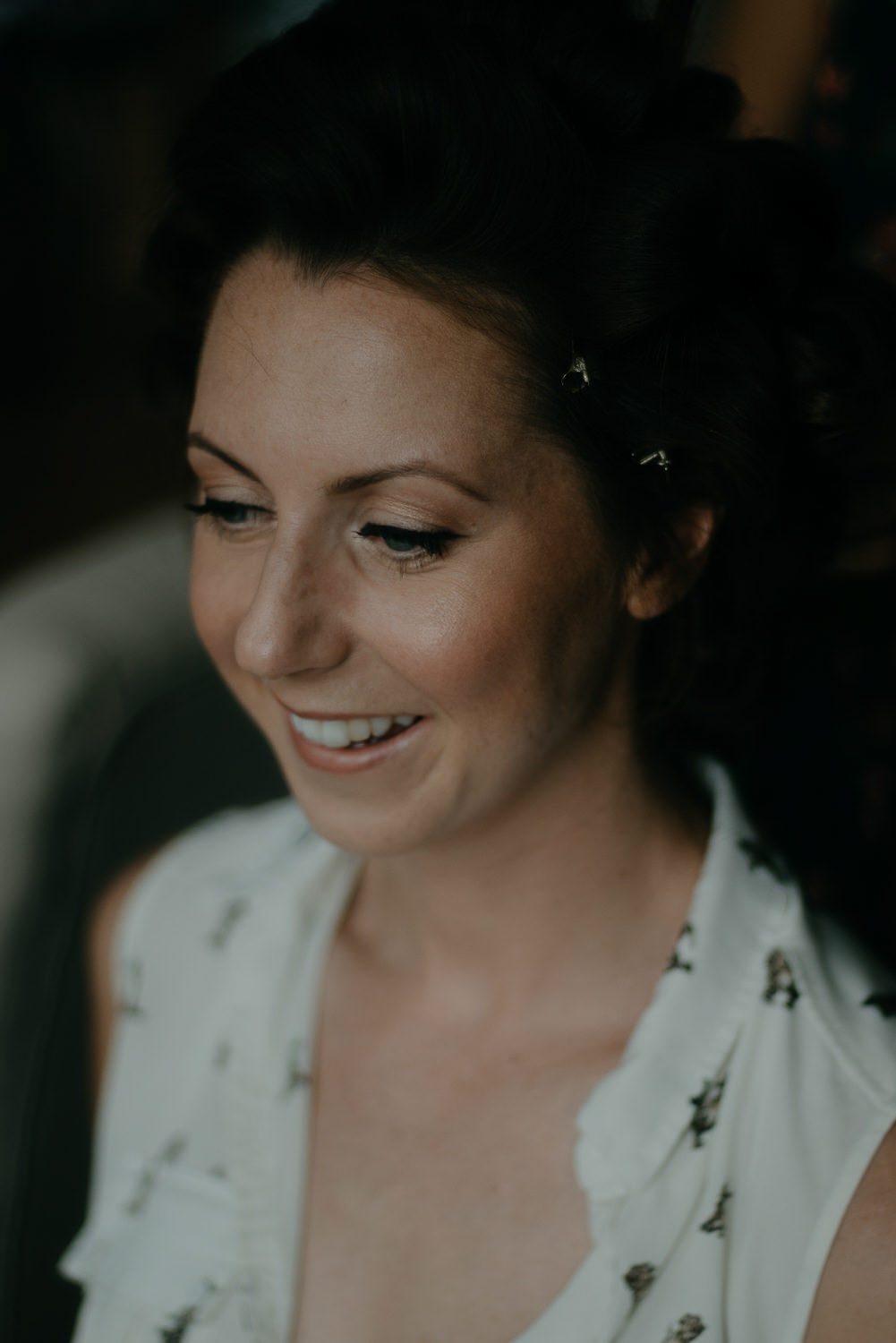 wedding hair and makeup done by photographer mark hadden