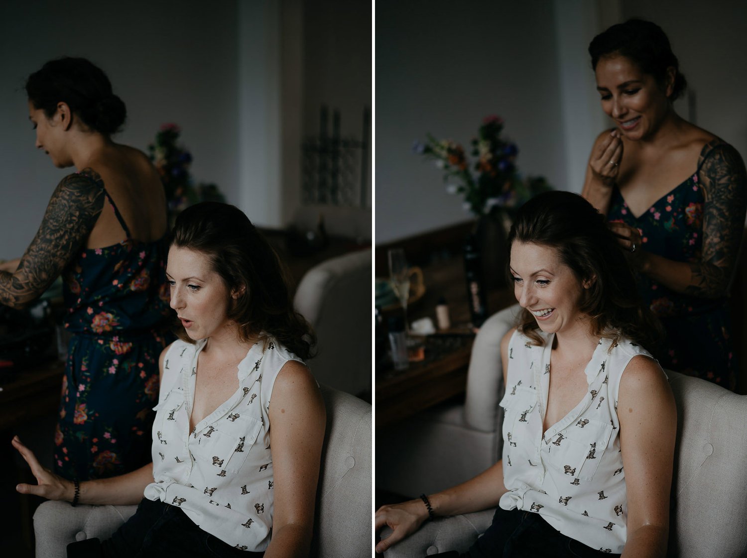 wedding  photography portrait bride getting ready 