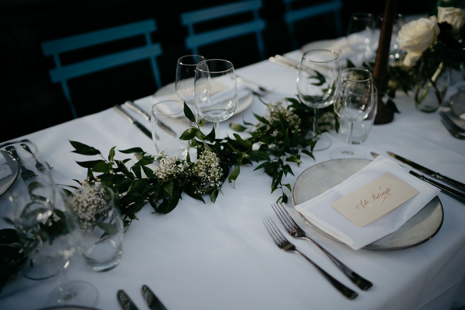 wedding dinner set up photography hortus amsterdam