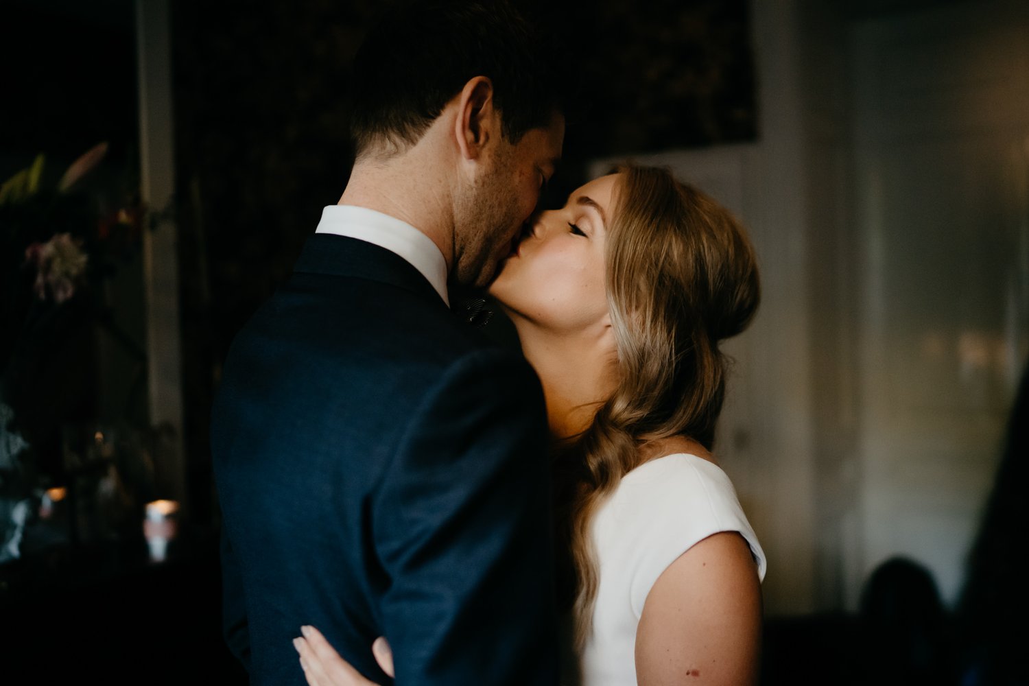 bridal portrait in the dom tower utrecht by mark hadden amsterdam wedding photographer