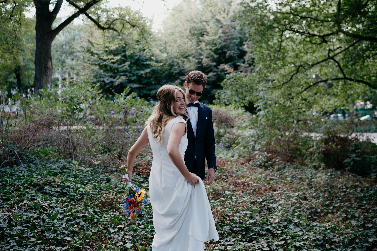 lovely couple on their wedding day photo by the best wedding photographer in amsterdam the netherlands