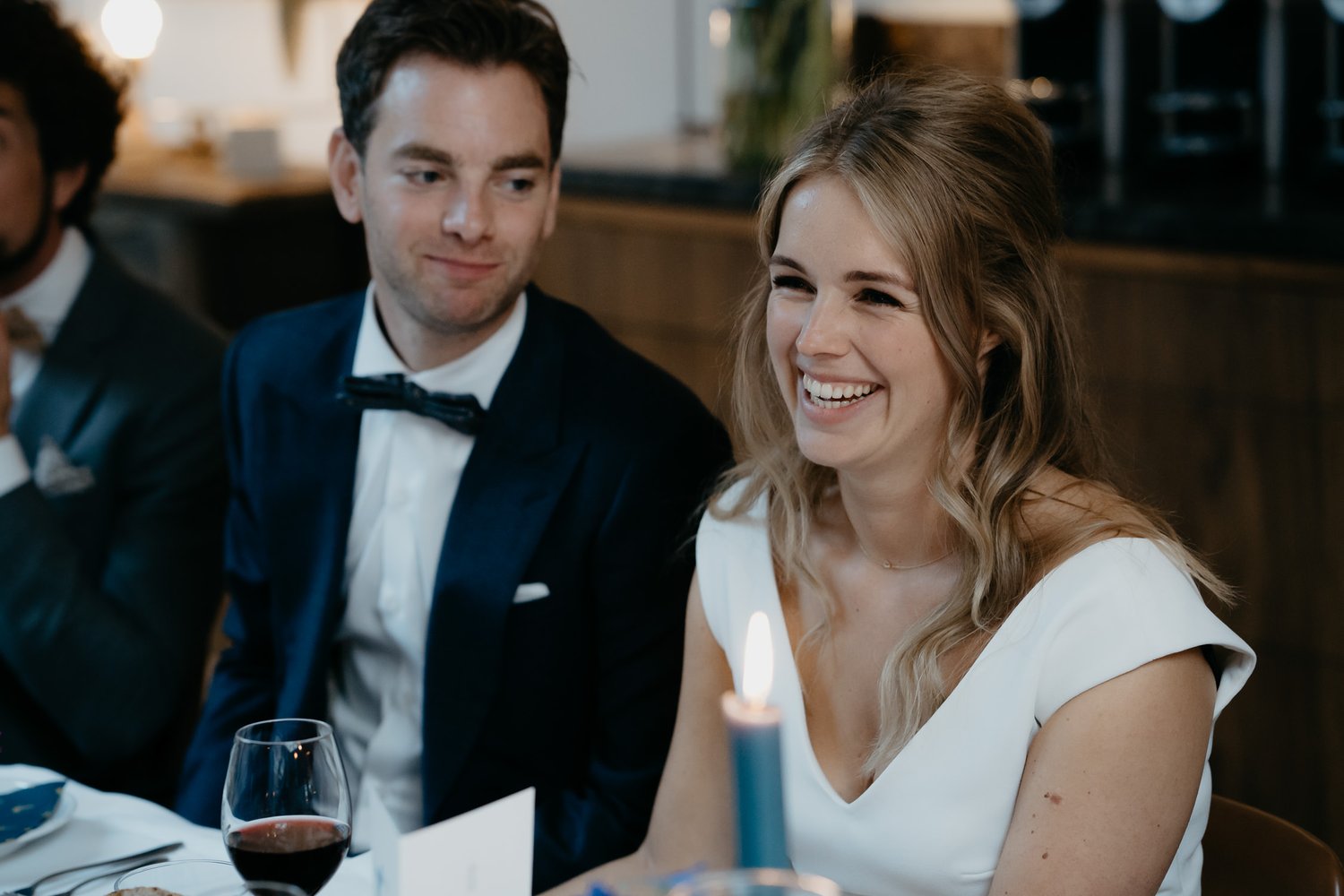 the Smiling Bride amazing moment captured by wedding photographer Mark Hadden