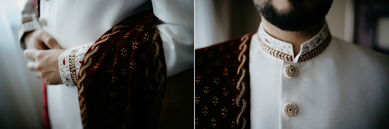 portrait of groom details indian wedding photography