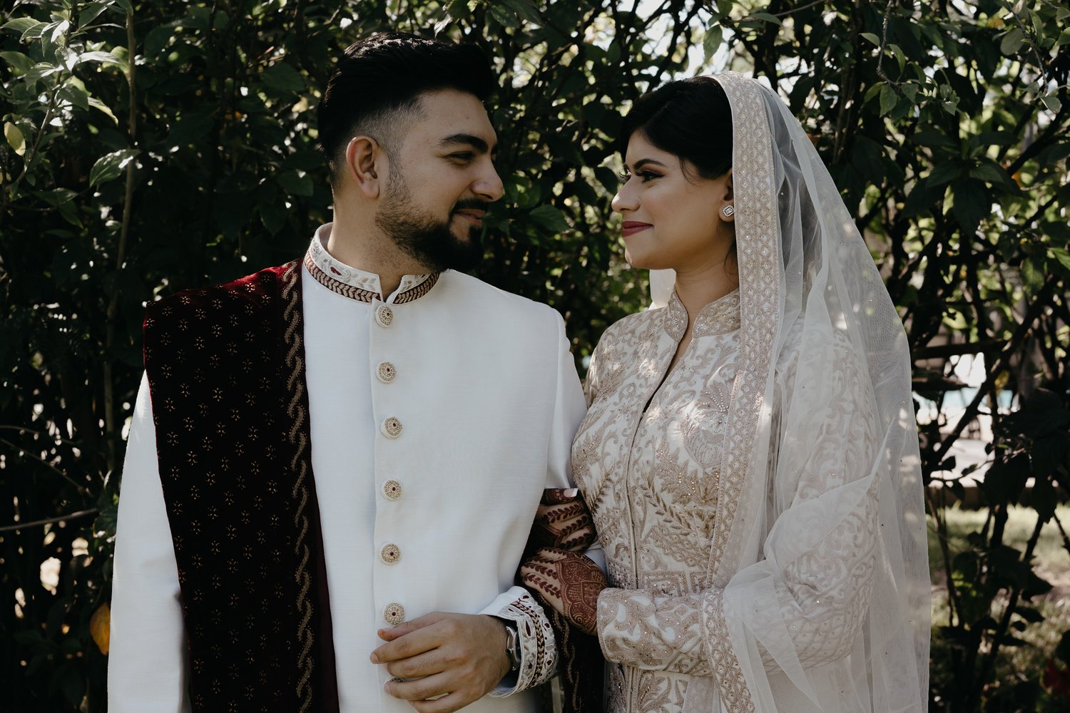 couple on indian wedding day portrait photography
