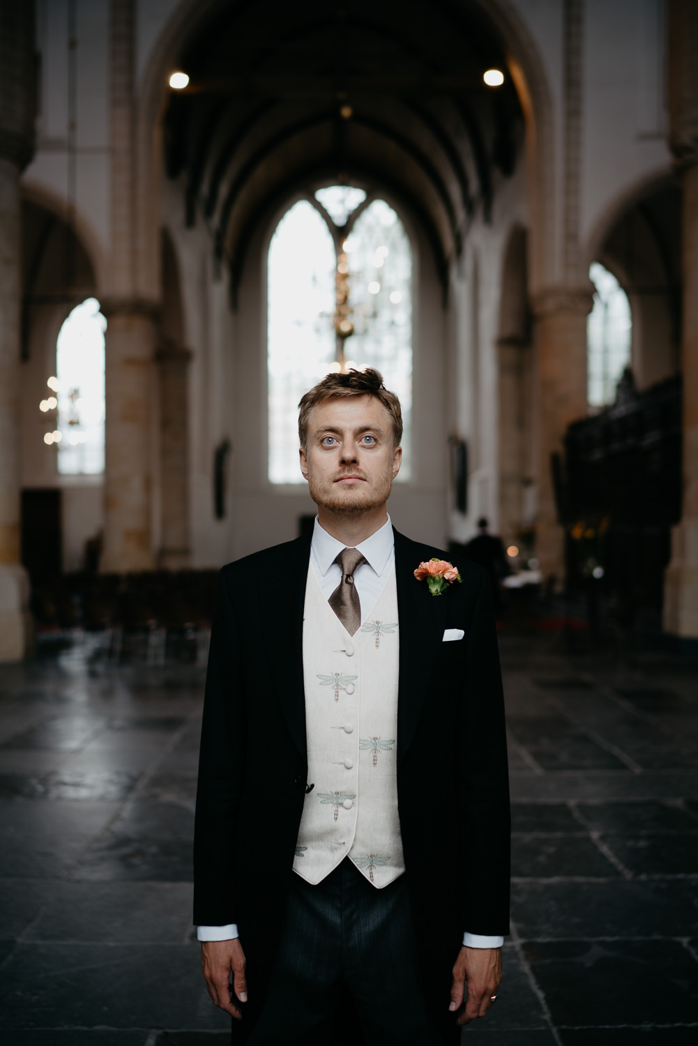 groom photographed by amsterdam wedding photographer